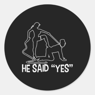Funny Bachelor Party Sprichwort Groom Bride Weddin Runder Aufkleber