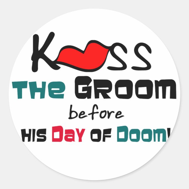 Funny Bachelor Party Stickers (Vorderseite)