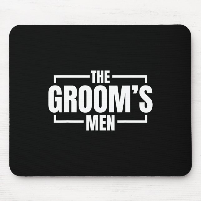 Funny Bachelor Party The Grooms Men Stag Wedding P Mousepad (Vorne)
