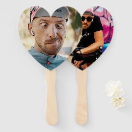Funny Bachelorette Grooms Face Cut Hand Fan Fächer