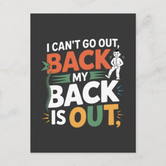 Funny Back Pain Chiropractic Quote Postkarte