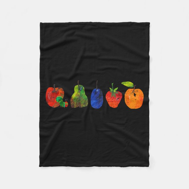 Funny Back To School Cute Hungry Lover Fruits Teac Fleecedecke (Vorderseite)