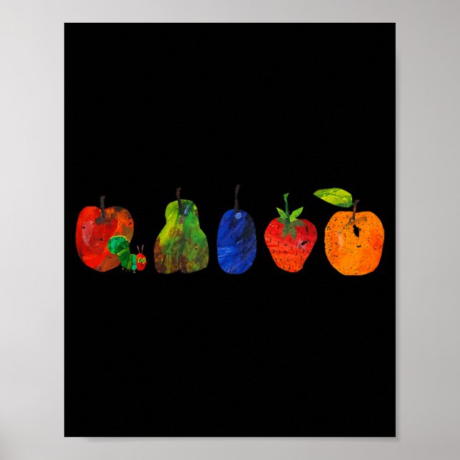 Funny Back To School Cute Hungry Lover Fruits Teac Poster (Vorne)