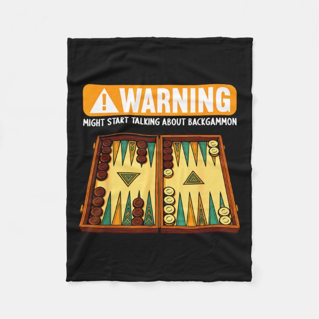 Funny Backgammon  Fleecedecke (Vorderseite)