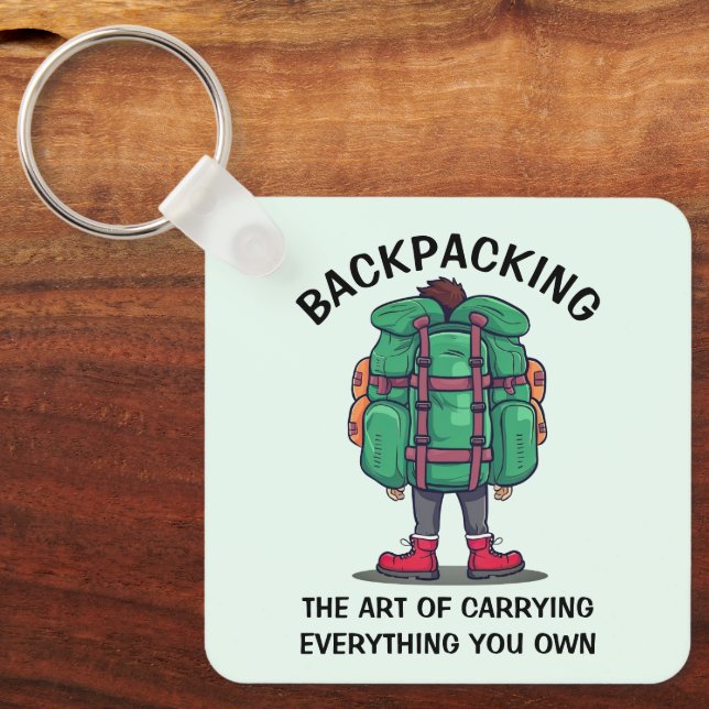 Funny Backpacking Schlüsselanhänger (Vorderseite)