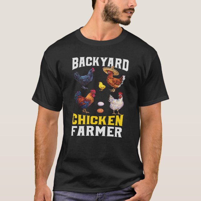 Funny Backyard Chicken Bauer Männer T-Shirt (Vorderseite)