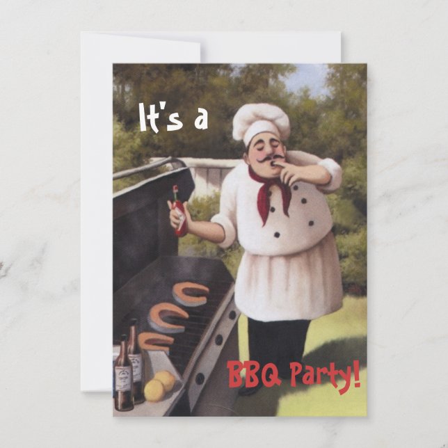 Funny Backyard GRILLEN Party lädt ein Einladung (Vorderseite)