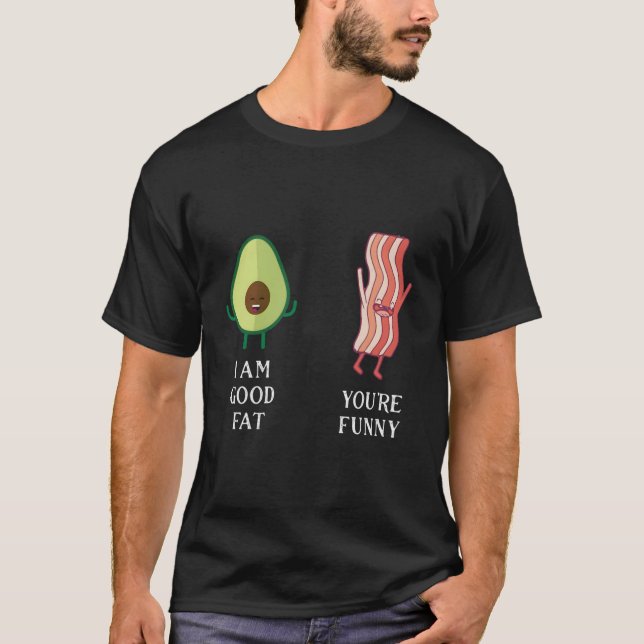 Funny Bacon Avocado Gutes Design T-Shirt (Vorderseite)