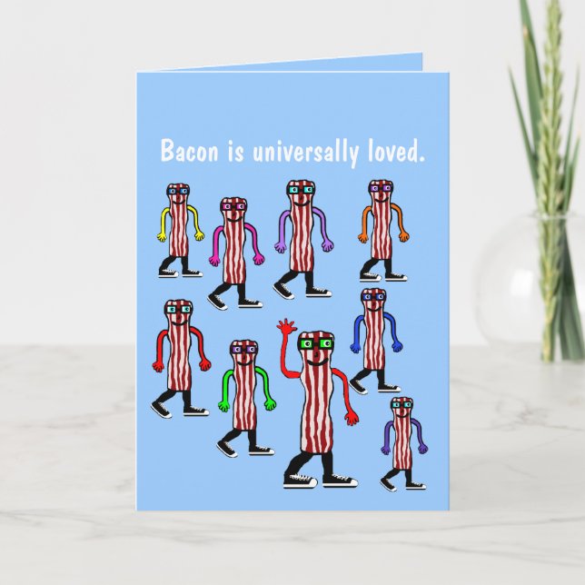 Funny Bacon Birthday Card Geschenk Karte (Vorderseite)