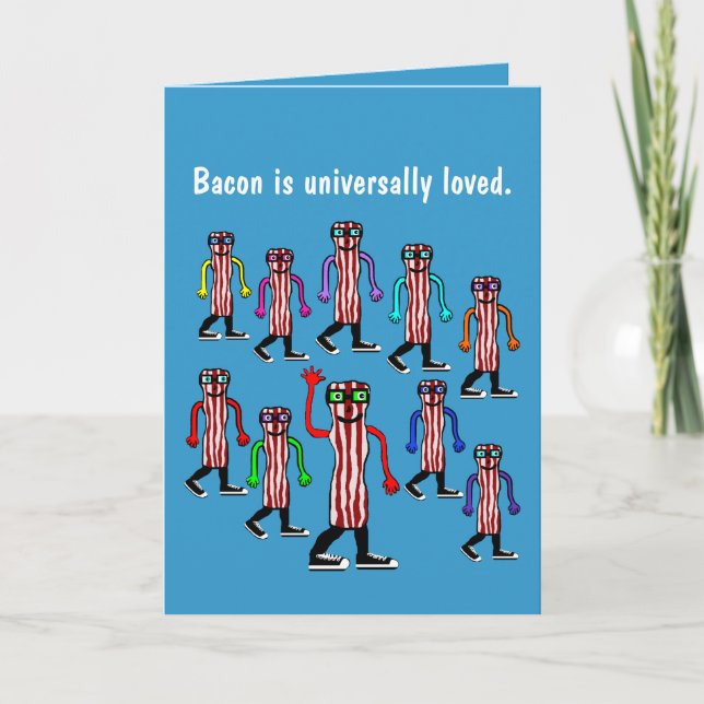 Funny Bacon Birthday Card Geschenk Karte (Vorderseite)