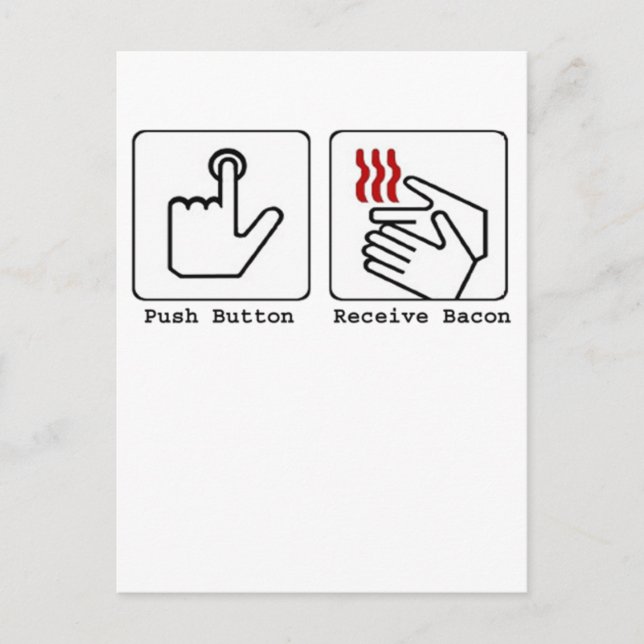 Funny Bacon Dryer Postkarte (Vorderseite)