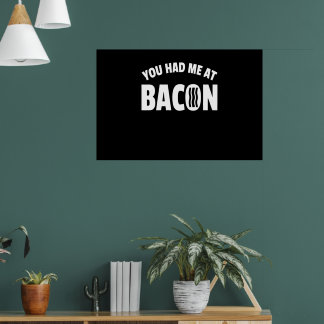 Funny Bacon Lover Pun Apparel Geschenk Poster