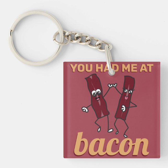 Funny Bacon Meme Obsession Niedlichen Paar BESTE F Schlüsselanhänger (Vorderseite)
