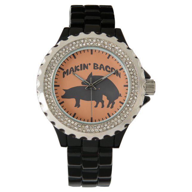 Funny Bacon Novelle Armbanduhr (Vorderseite)