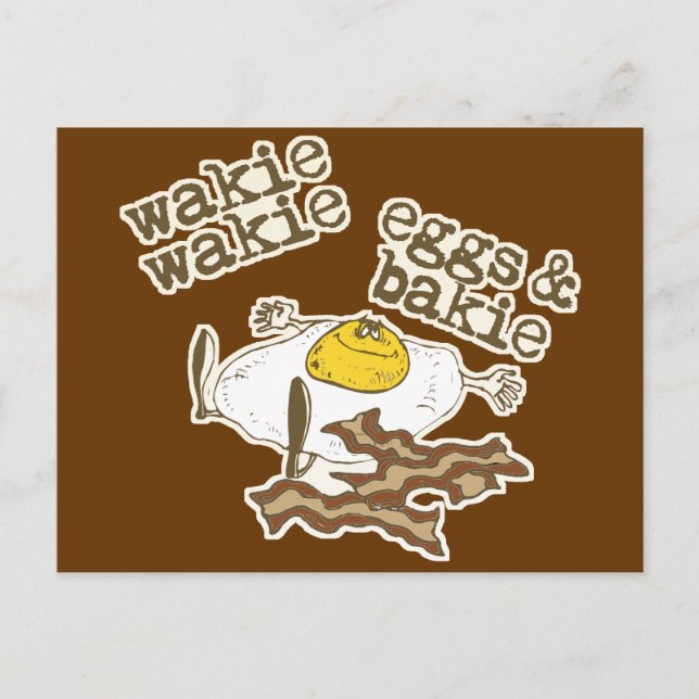 Funny Bacon und Eier Postkarte (Vorderseite)