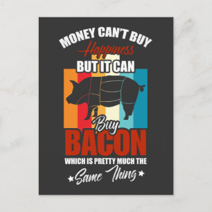 Funny Bacon Zitat für GRILLEN Grillmaster Postkarte