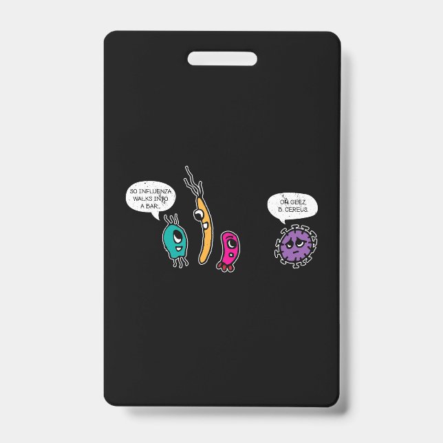 Funny Bacteria Pun Biology Science Biologe Ausweis (Vorderseite)
