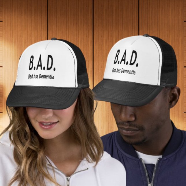 Funny BAD Dementia Vergessene Typografie Truckerkappe (Funny BAD Dementia Forgetful Typography Trucker Hat)