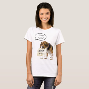 Funny Bad Dog Welpe wo ist mein Shoe T - Shirt