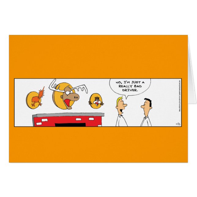 Funny Bad Driver Card (Vorderseite (Horizontal))