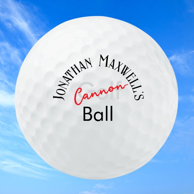 Funny Bad Golfer Red Gray Typogray Individuelle Na Golfball (Funny Joke Bad Golf Player Humor Customized Names Golf Ball)