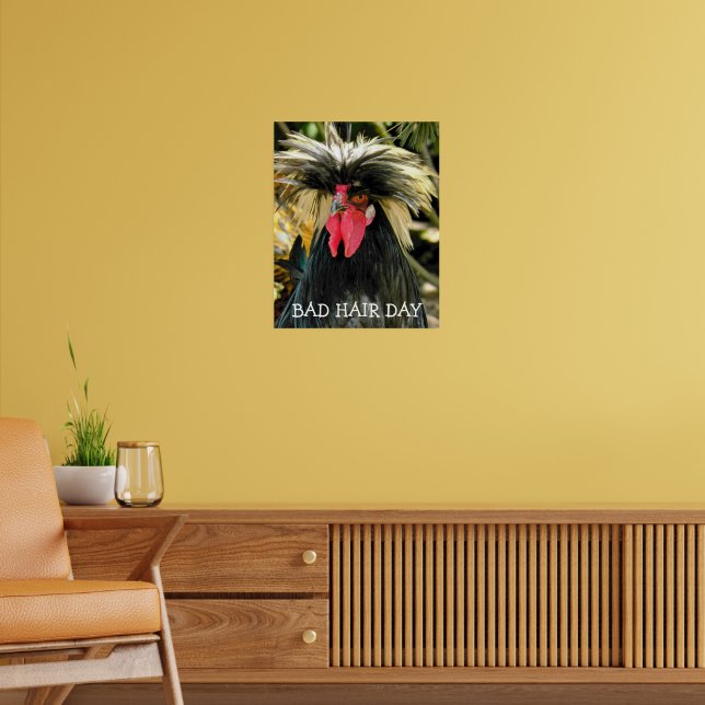 Funny Bad Hair Day Chicken Meme Poster (Wohnzimmer 2)