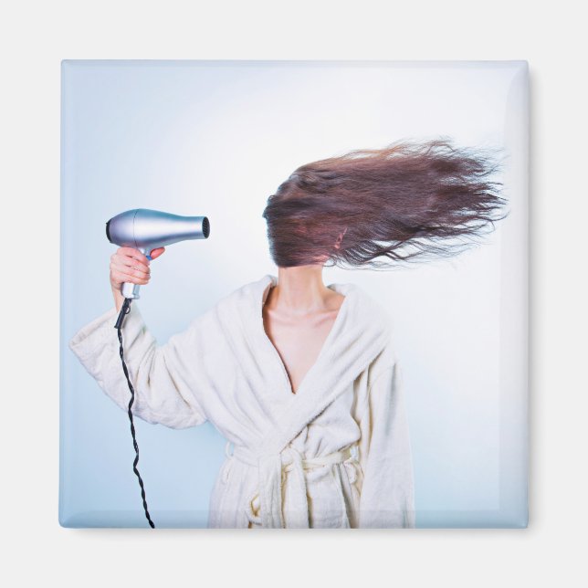 Funny Bad Hair Day Magnet (Vorne)