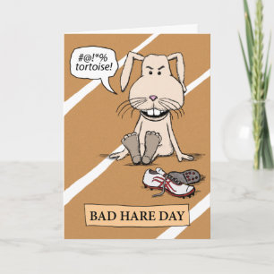 Funny: Bad Hare Day Karte