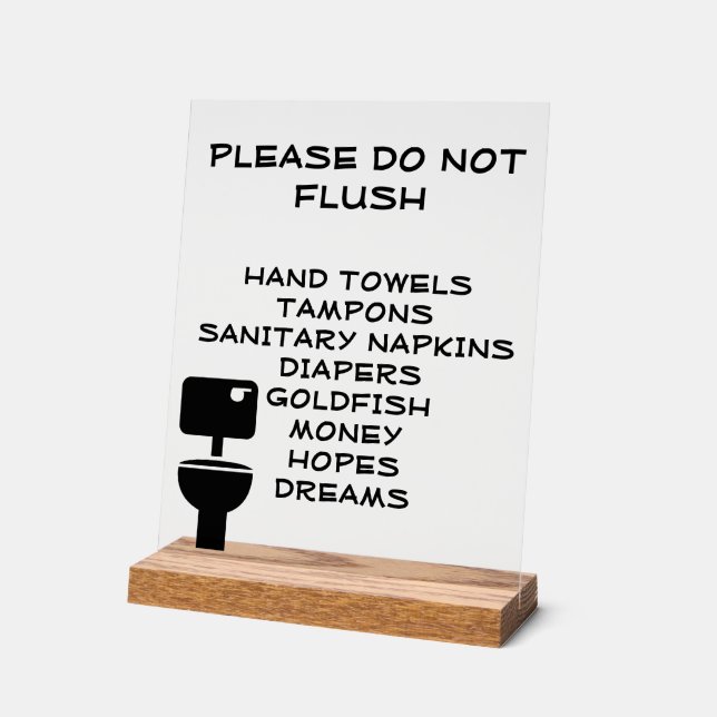 Funny Bad nicht spülen Acrylschild (Winkel)