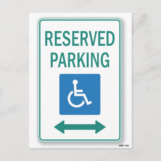 Funny Bad Parking Hinweis Postkarte (Vorderseite)