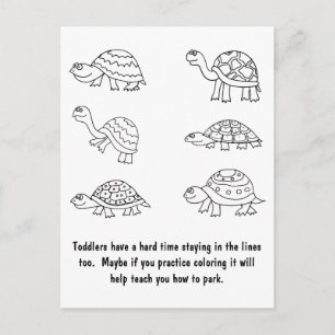 Funny Bad Parking Hinweis Postkarte
