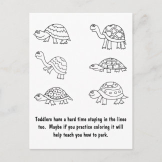 Funny Bad Parking Hinweis Postkarte