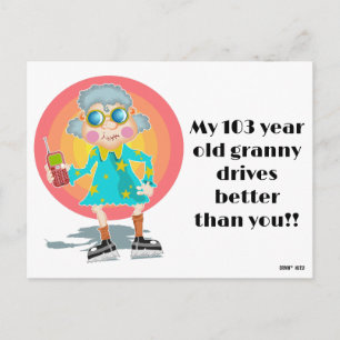 Funny Bad Parking Hinweis Postkarte