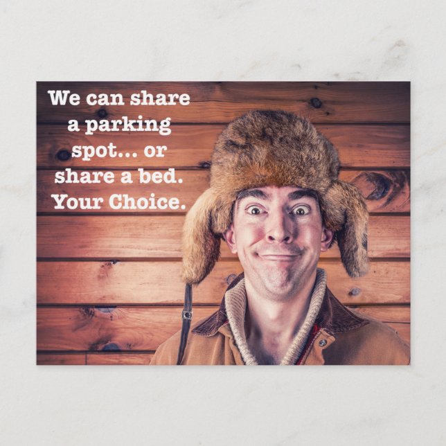 Funny Bad Parking Hinweis Postkarte (Vorderseite)