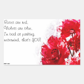 Funny Bad Parking Hinweis Rechteckiger Aufkleber