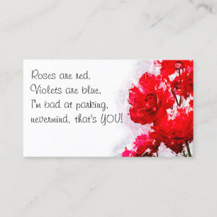 Funny Bad Parking Hinweis Visitenkarte