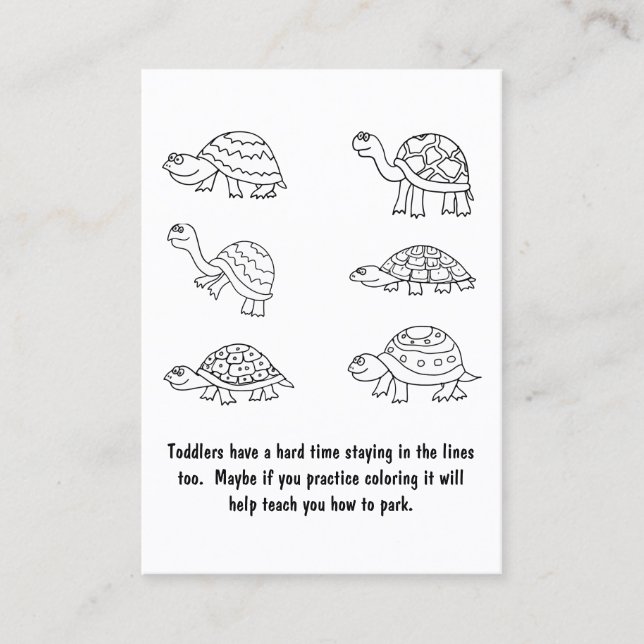 Funny Bad Parking Hinweis Visitenkarte (Vorderseite)