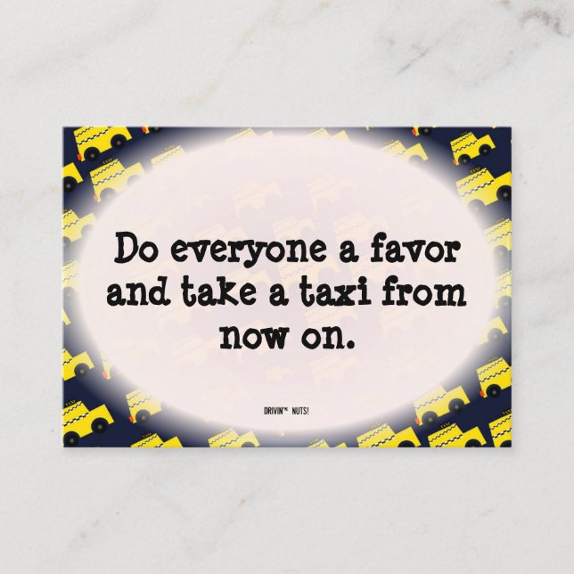 Funny Bad Parking Hinweis Visitenkarte (Vorderseite)