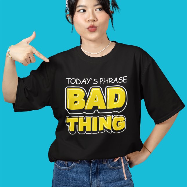 Funny Bad Thes Bold Typografie Tri-Blend Shirt (Von Creator hochgeladen)