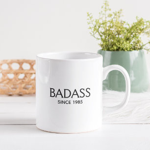 FUNNY BADASS SEIT Stilvollem modernen Typografie-C Zweifarbige Tasse