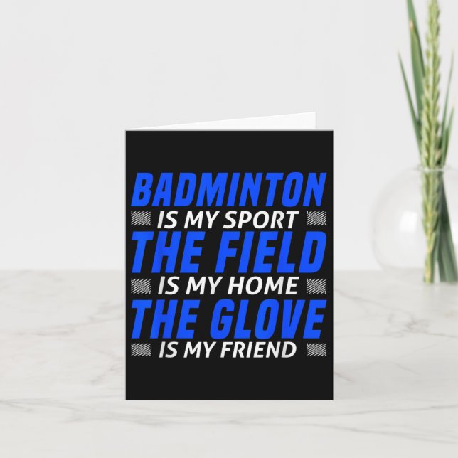 Funny Badminton Art for Men Women Shuttle Sport Pl Karte (Vorderseite)