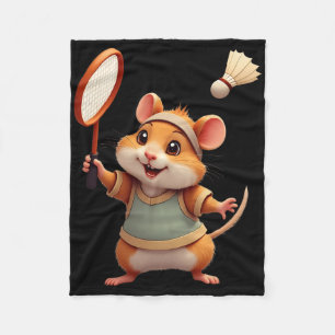 Funny Badminton Art für Männer Frauen Trainer Badm Fleecedecke