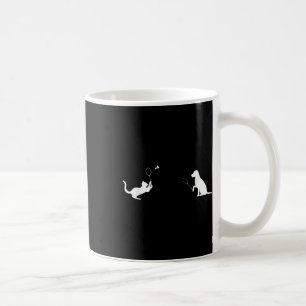 Funny Badminton Cat and Dog Design Apparel Kitten Kaffeetasse