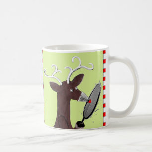 Funny Badminton Christmas Tasse