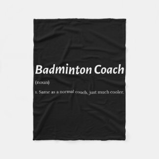 Funny Badminton Coach gleicht dem regulären Coach Fleecedecke