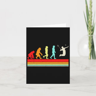 Funny Badminton Evolution Retro Vintages Design Karte
