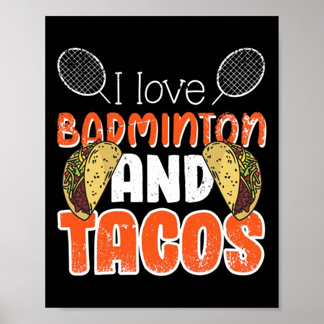 Funny Badminton - Geschenkidee für Badminton Playe Poster (Vorne)