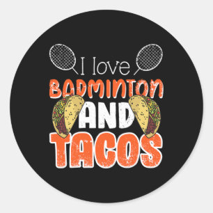 Funny Badminton - Geschenkidee für Badminton Playe Runder Aufkleber