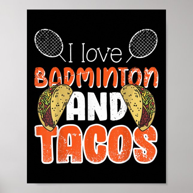 Funny Badminton Gift Idea For Badminton Player  Poster (Vorne)
