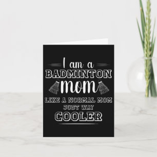 Funny Badminton Mama Shirt Karte